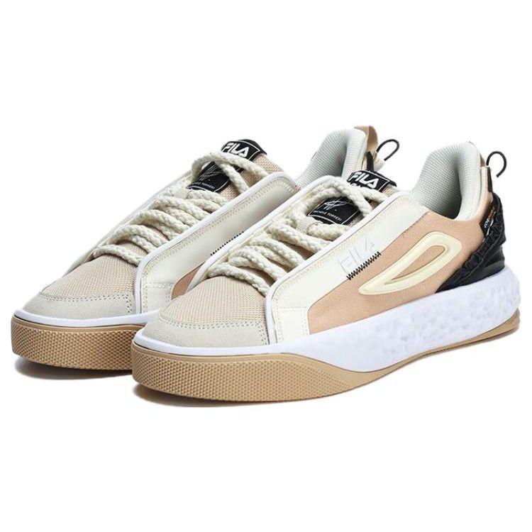 Fila Viva Повседневные Удобные Прочные Низкие Кеды для Скейтбординга Мужские Кроссовки Белые Коричневые F12M323201FBV