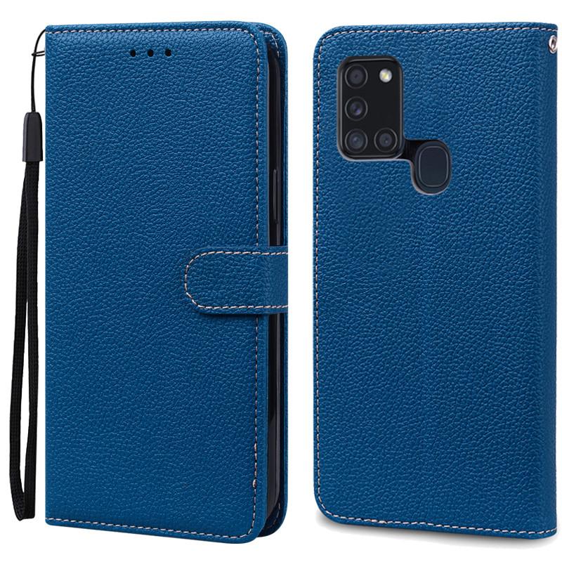 Чехол A21S для Samsung Galaxy A21S Чехол-кошелек из кожи с откидной крышкой для Samsung A21S Чехол A 21s A217F Мягкая силиконовая накладка Fundas