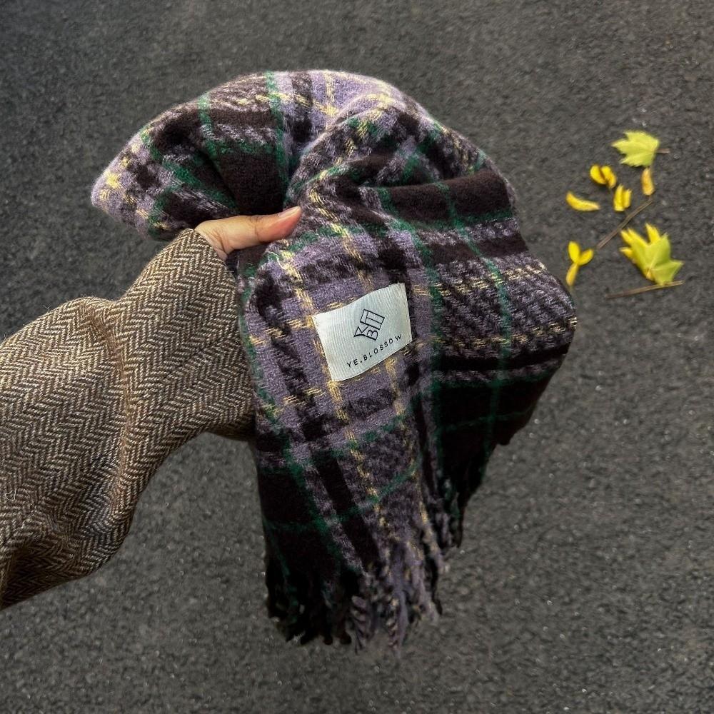 Soft Winter Scarf Thickened Neck Warmer Fashion Shawl Wrap for Women