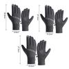 1 Pair Cycling Thermal Gloves Waterproof Windproof Winter Touchscreen Non-Slip Silicone Grip Fleece Lined Warm Gloves for Skiing