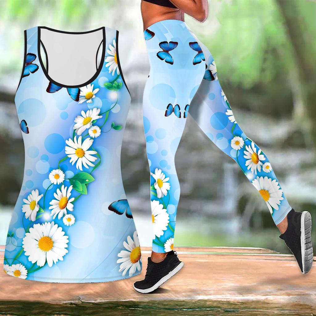 Костюм для йоги с принтом «сорока» для женщин, модные леггинсы для тренировок, фитнес-спорт, повседневный комплект для йоги, спортивный костюм