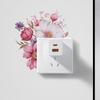 Fun-kg10 Watercolor Green Plant Flower Bedroom Switch Stickers Home Beautification Wall Stickers Self-adhesive
