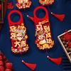 Chinese Style Horse Year Doorknob Pendant with Tassel Blessing Words 2026 New Year Lucky Pendant Cartoon Non-woven