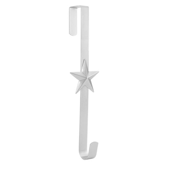 Рождественский крючок для венка Звезда Снежинка Элементы рождественской елки Металлический подвес для двери Крючки для подвешивания над дверью