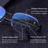 Anti-Blue Light High-Definition Bifocal Progressive Reading Glasses with Extra-Large Frame