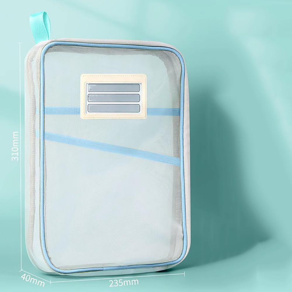 Сумка для хранения канцелярских принадлежностей формата А4, двухслойная сетчатая сумка на молнии, большая вместимость, школьные канцелярские принадлежности, органайзер, папки