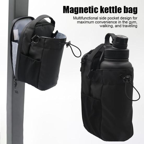 Сумка для хранения, магнитная фитнес-сумка для бутылок с водой, большая вместимость, застежка-молния, многофункциональный водонепроницаемый чехол, держатель для бутылок для путешествий