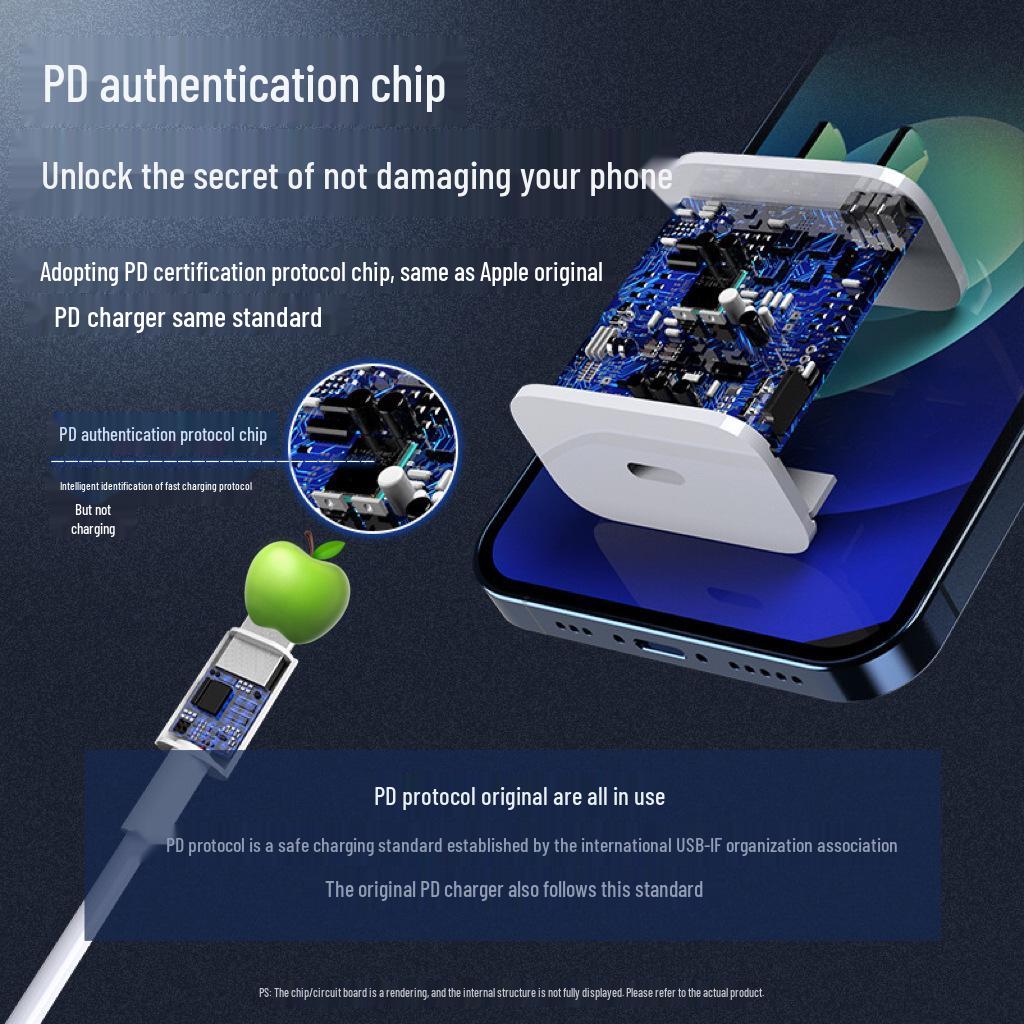 Универсальный набор быстрой зарядки PD 20 Вт для iPhone 15/14 - Зарядная головка и кабель