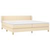 3126674 vidaXL Divan Bed with Mattress Cream 200x200 Cm Fabric
