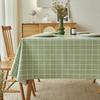 Современная простая водонепроницаемая и маслостойкая скатерть из ПВХ, несъемная, для журнального столика, обеденного стола, прямоугольная, легкая роскошь, клетчатый коврик на стол