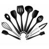 10-Piece Silicone Kitchen Utensil Set, Cookware, and Baking Utensils, Includes Turner, Ladle, Tongs, Spatula, Whisk, Brush, Spatula, Pasta Server, Lad