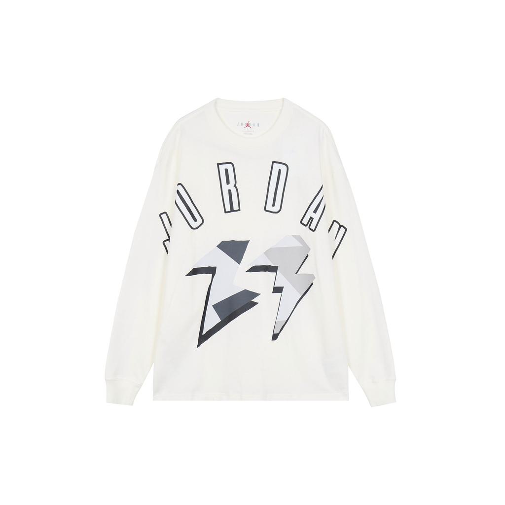 Jordan T Shirts Men's White Crew Neck Moderate Straight Fit FD6944-133