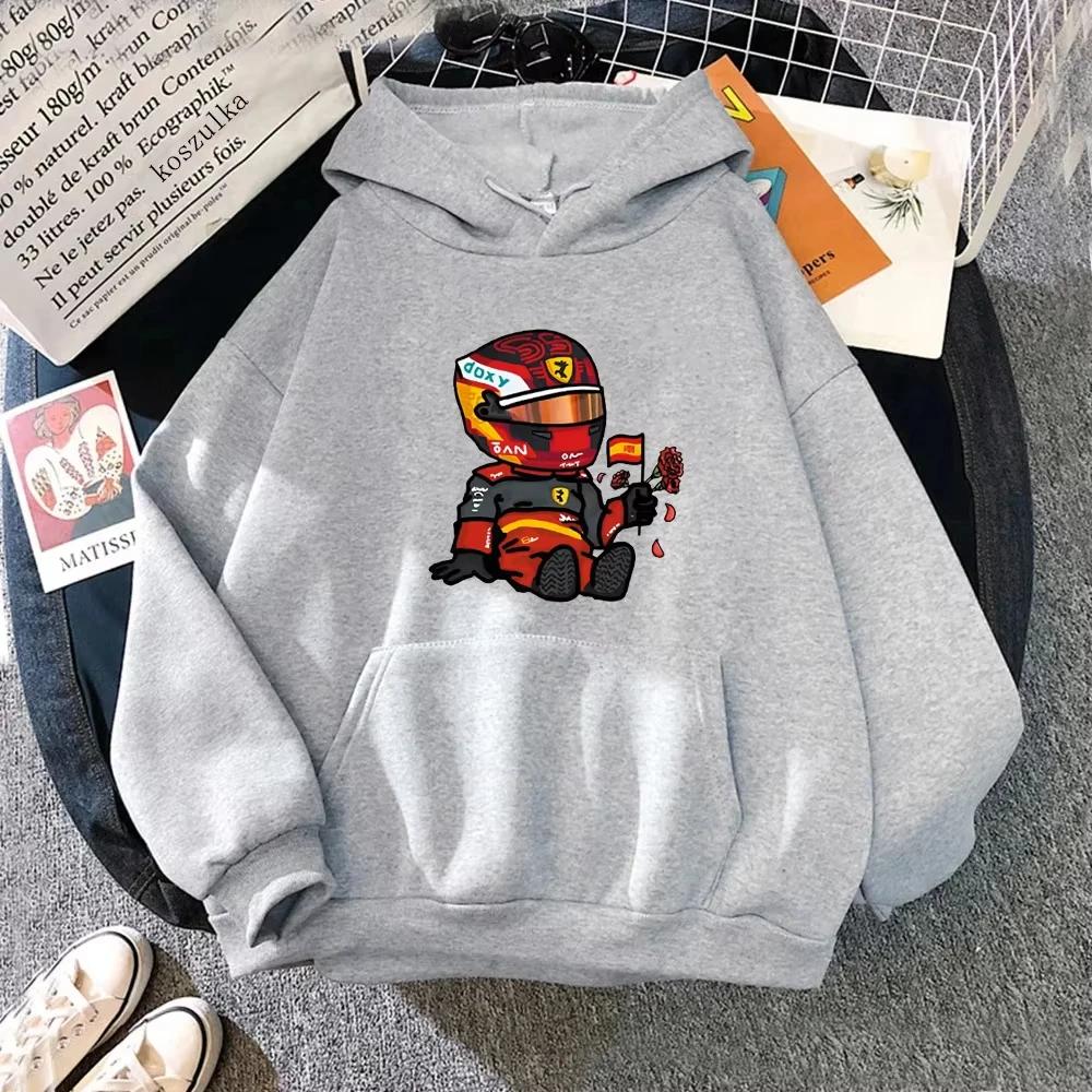 2025 Sainz Mini F1 Hoodies for Men Games Cartoon Graphic Sweatshirts Long Sleeve  Clothes Men Clothing Harajuku Streetwear Women