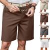 Мужские шорты средней посадки с застежкой-молнией на пуговицы, длиной до колена, с 2 боковыми карманами, легкие повседневные летние пляжные шорты