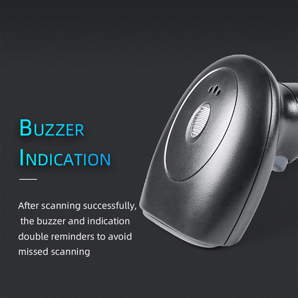 USB Barcode Scanner 1D Handheld Wired Bar Code Reader with Stand Support Paper Code Compatible with