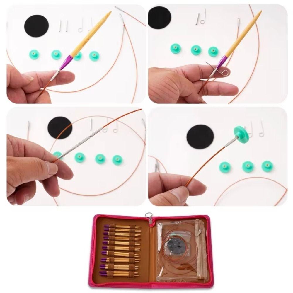 Набор кольцевых спиц ручной работы, гладкие круговые спицы, набор спиц, инструмент для плетения