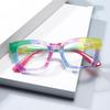 Colorful Frame Shows Face, Thin Anti-Blue Flat Glasses, Fashionable High-End Sense, Plain Glasses Frame, Myopia