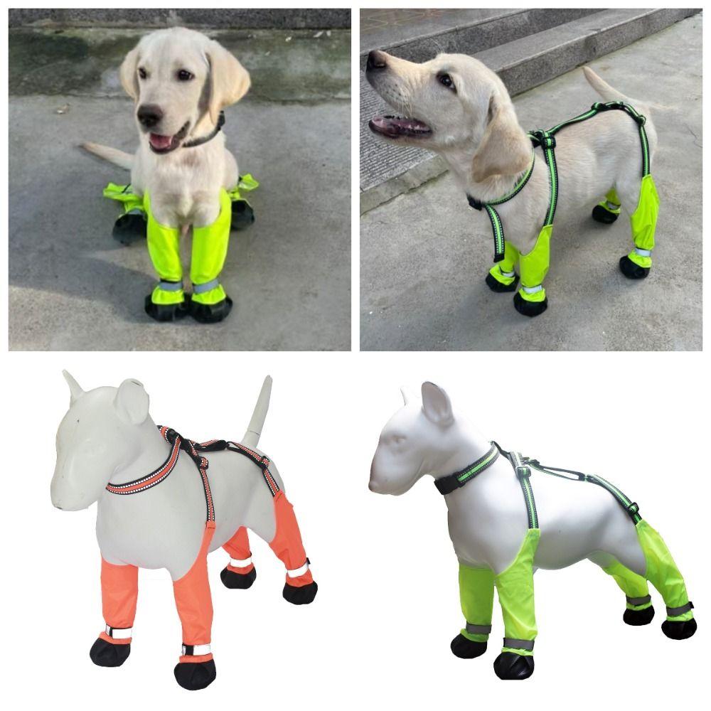 Светоотражающие Водонепроницаемые Ботинки для Собак Дышащие Протекторы для Лап Собак Брюки для Собак Чехол для Лап Всесезонные
