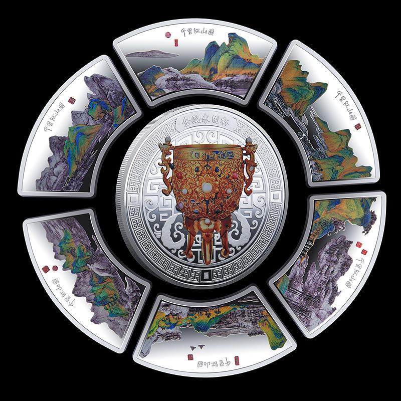 Карта ландшафта на тысячу миль, набор памятных медалей, трехмерный рельеф, цветная памятная медаль, рождественский подарок, наполнители для чулка