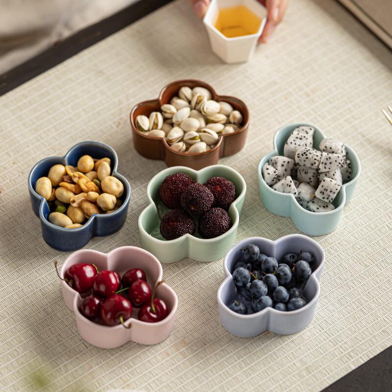 Chinese Ceramic Divided Snack & Fruit Plate