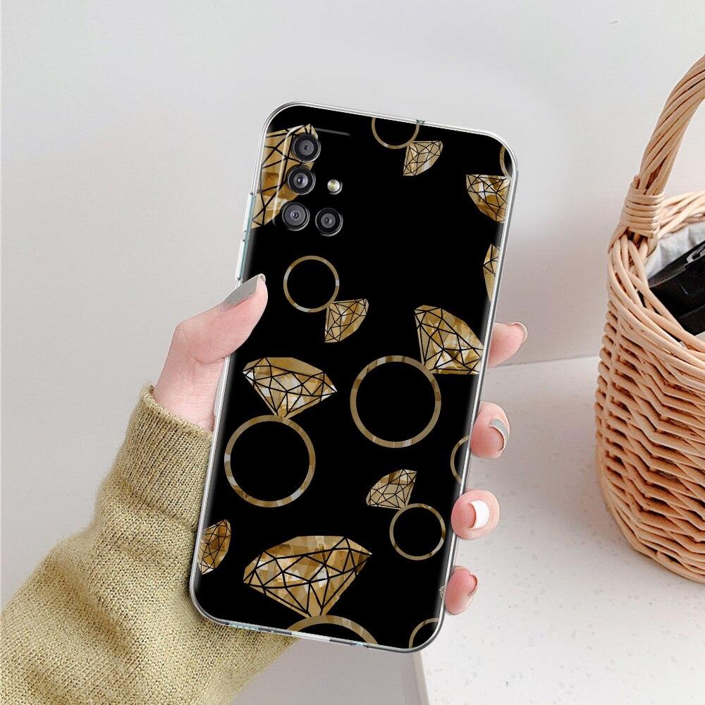 Чехол для телефона Ace Of Diamonds In Gold Art для Samsung Galaxy A51 A71 A21S A12 A11 A31 A41 A52 A32 5G A72 A01 A02S, мягкий прозрачный чехол