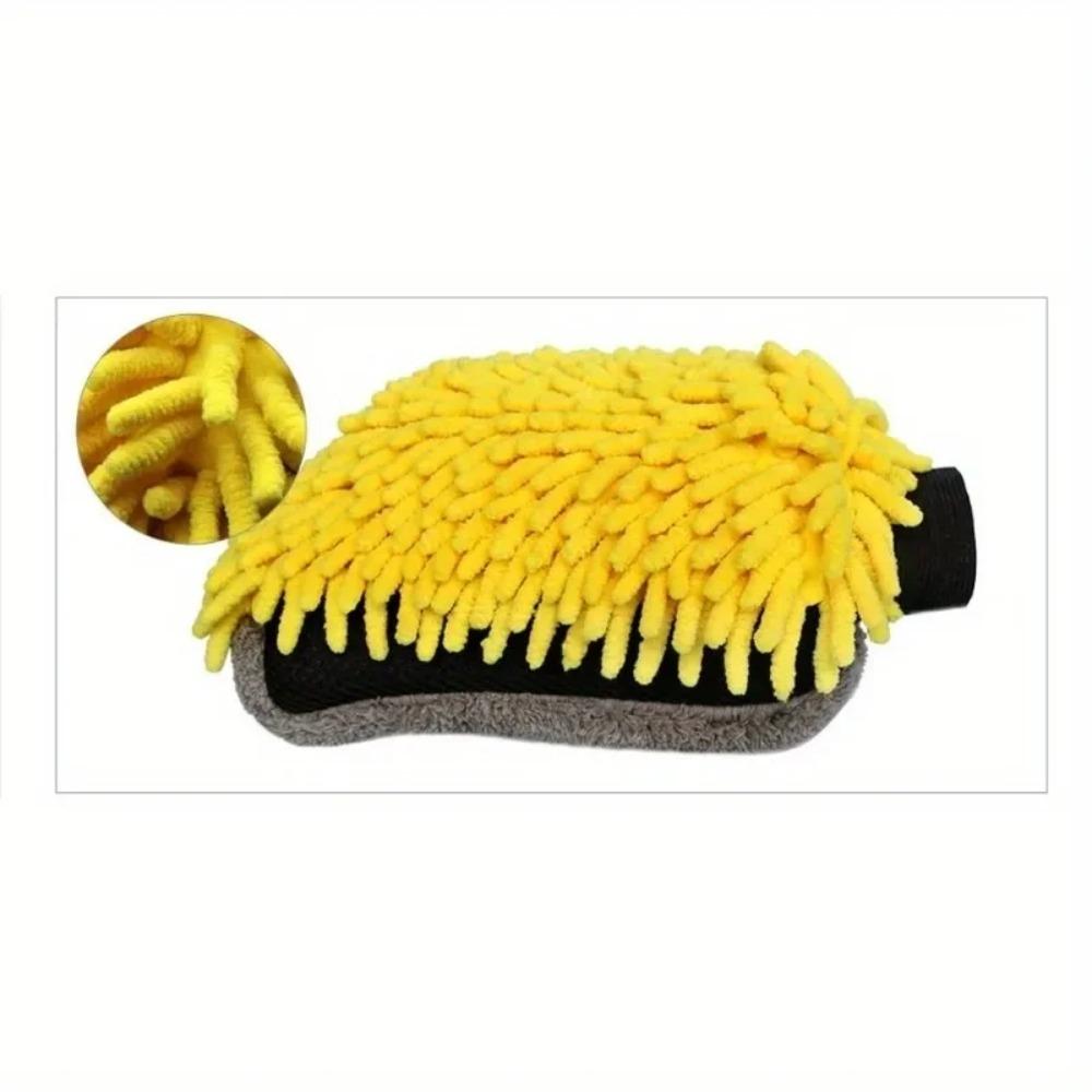 Large Microfiber Car Wash Gloves Double Thick Waterproof Chenille Gloves Multifunction Detailing Brush Care Cleaning Glove