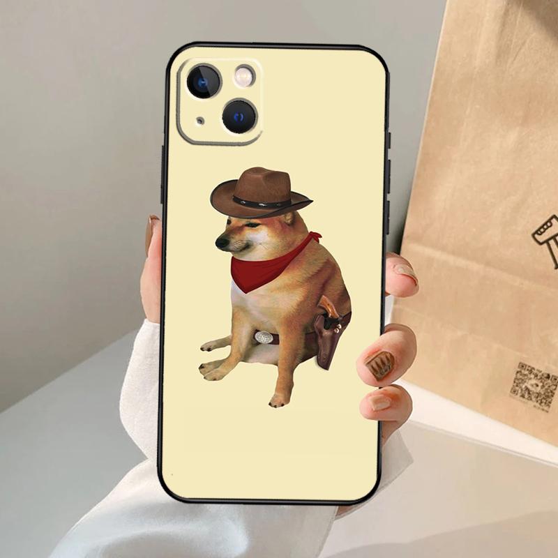 Смешной чехол с собакой Cheems Doge для iPhone 16 15 14 13 11 12 Pro Max XS X XR Plus Задняя крышка для iPhone 16 15 14 12 13 Mini