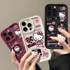Милый Чехол-Граммофон Hello Kitty Для Google Pixel 7 8 9 Pro 7A 8A 5G 9 Pro XL Мягкий Силиконовый Y2K Ударопрочный Розовый Чехол