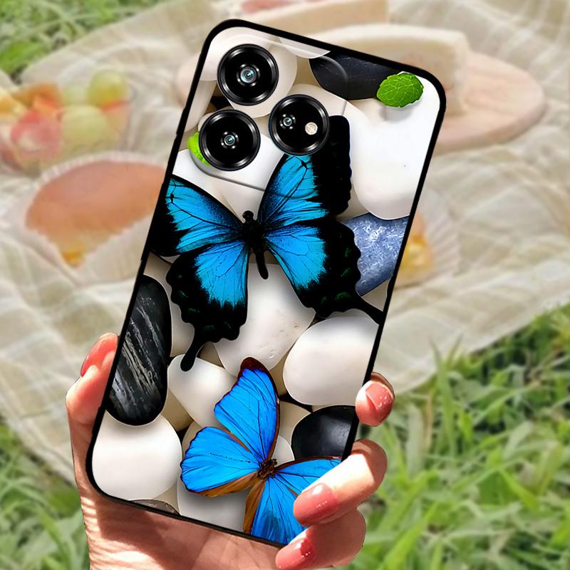 For ZTE Blade V60 Coque Case Nubia V60 Phone Protective Soft Silicone Funda Cover For ZTE Axon 60 4G Z2356 Bumper Fashion Floral