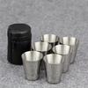 30ml Stainless Steel Outdoor Travel Camping Cup Drinking Mug Beer Tea Coffee Bag Travel Set