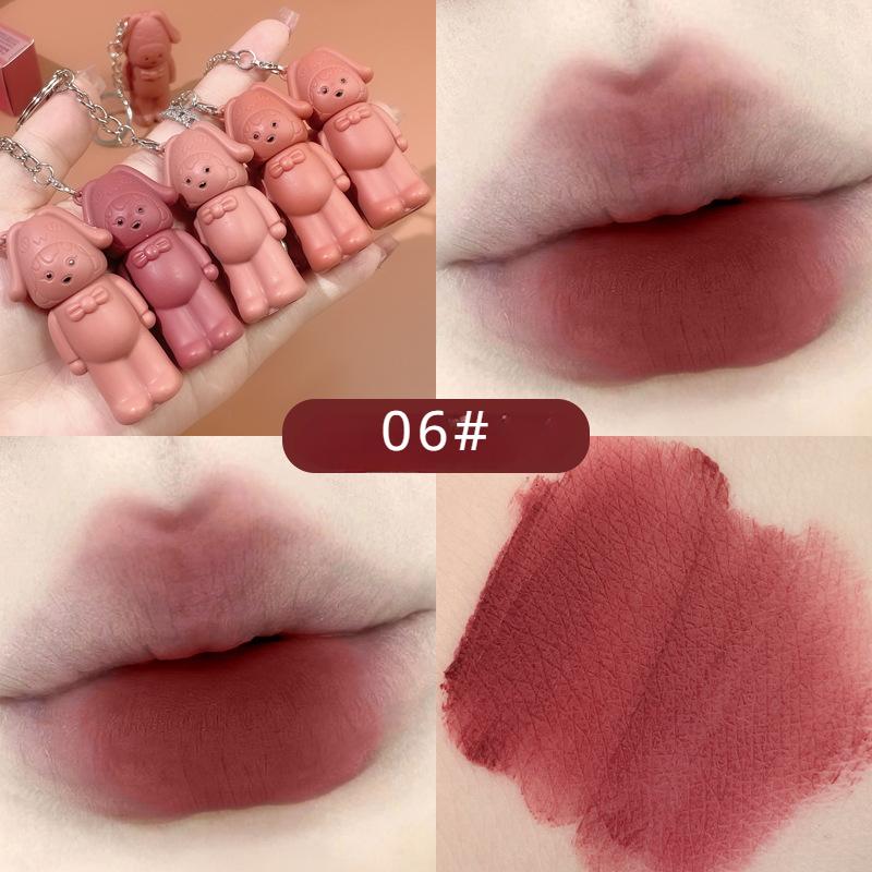 Kobeleen Star Girl Глазурь для губ Шесть цветов Брелок для губ Глазурь для губ Бархатный туман Отбеливающий матовый бархат