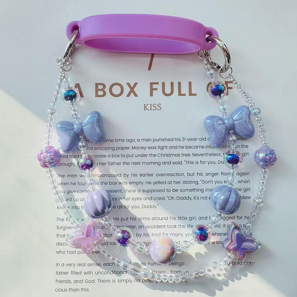 Ручка-ремешок для бутылки для воды для стакана Stanley 30 унций/40 унций Портативный милый хрустальный набор чашек 6-10 см Силиконовый ремешок Аксессуары для термокружки