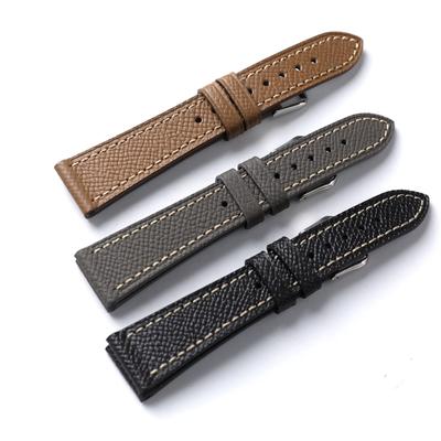 Ремешок для часов ручной работы из пальмовой кожи 18, 19, 20, 21, 22 мм, коричневый, серый, синий, ультратонкий мужской мягкий ремешок из воловьей кожи, винтажный стиль