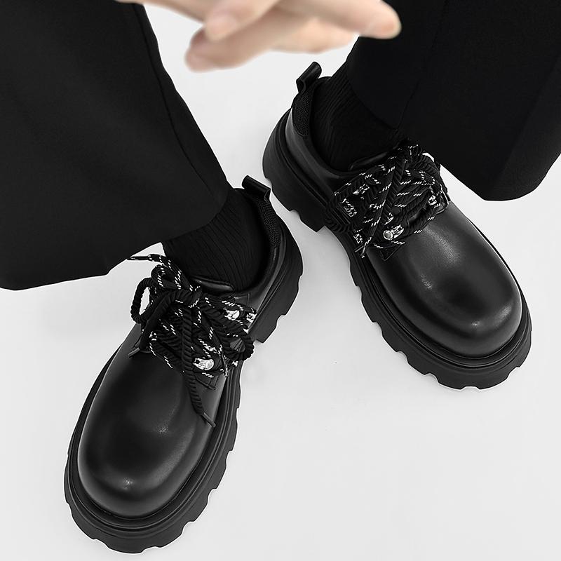 Мужские туфли Дерби на толстой подошве, классические, минималистичные, британского стиля, деловые, вечерние, свадебные, черные, универсальные, молодежные, для взрослых, повседневные туфли