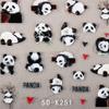 Наклейки для ногтей с пандой, мультяшные аксессуары для ногтей, рельефные наклейки для ногтей, подарок