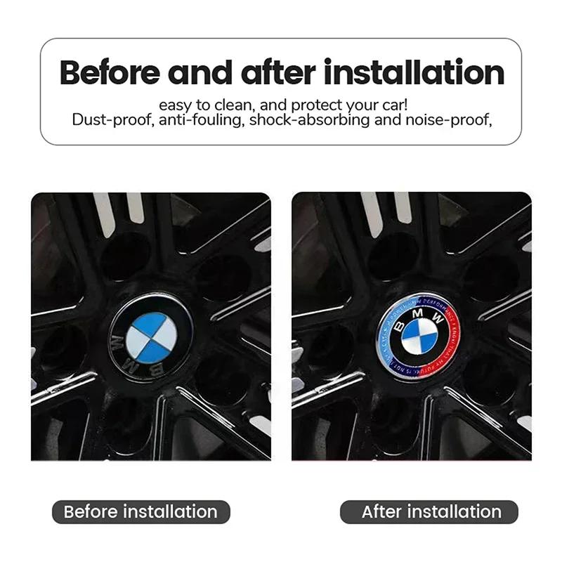 56mm Car Badge Wheel Center Cover Stickers Hub Caps Decal For BMW M M3 M5 M6 X3 E46 E90 E39 F10 F20 F30 G20 E60 E36 accessories