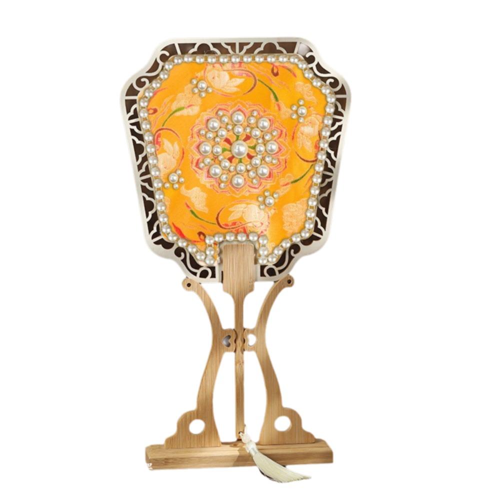 Chinese Style Handheld Fan Vintage Handmade Ancient Style Fan DIY Material Pack with Tassel Embroidery Fan Dance Performance