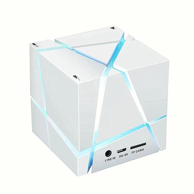 Qone Магический куб Bluetooth мини-колонка с разноцветной подсветкой - Беспроводной сабвуфер с возможностью воспроизведения карт, идеальный подарок.