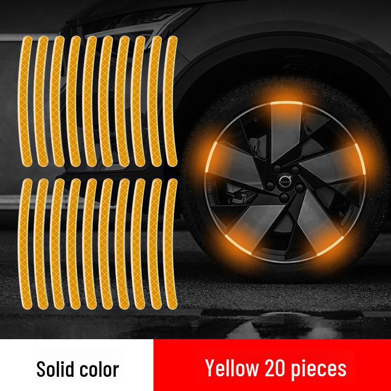 Reflective Tire Strips for Cars & Motorcycles - Decorative Wheel Stickers