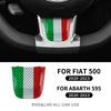 Italian Color Real Hard Carbon Fiber Trim Cover for Fiat 500 Abarth 595 695     Car Interior Trim Accessories