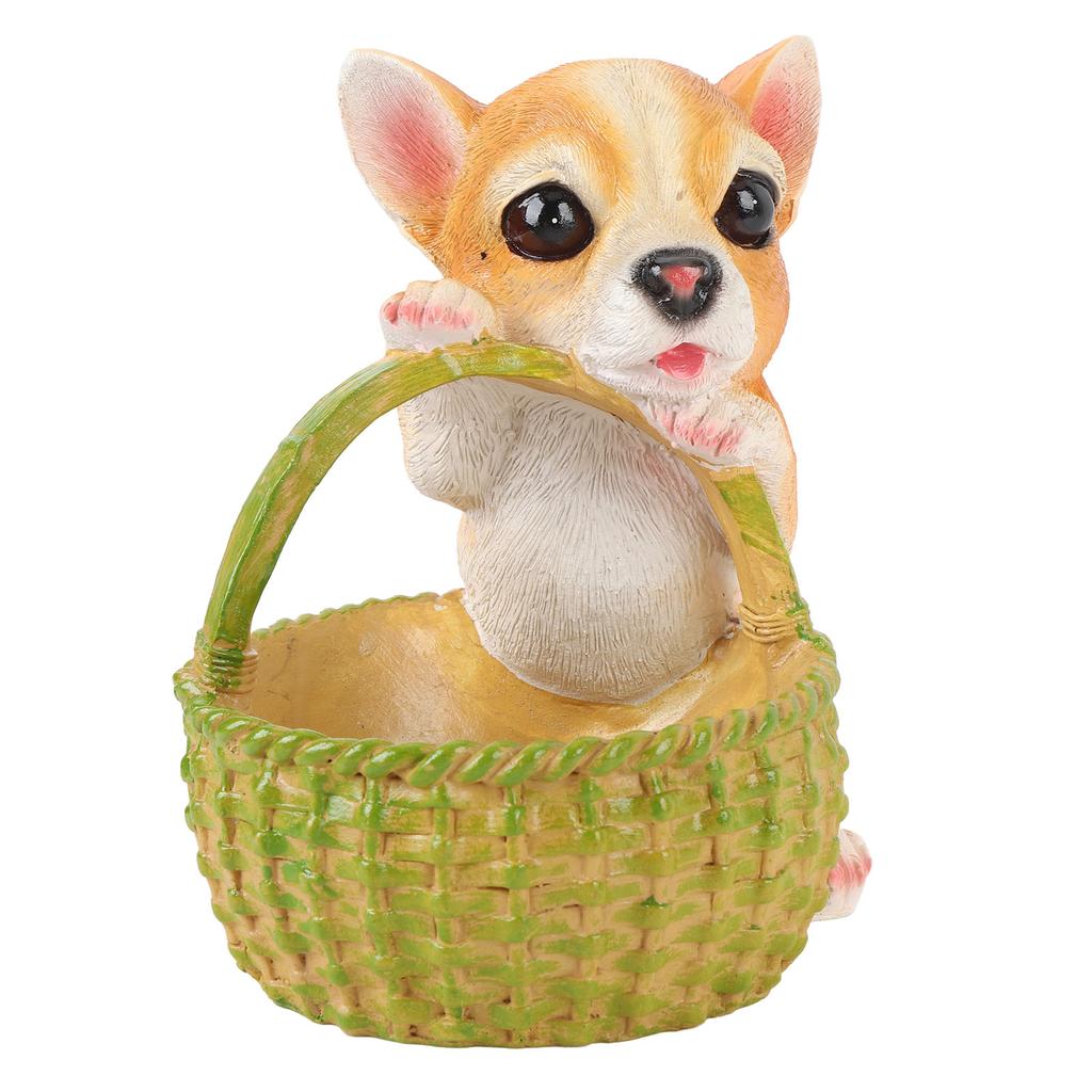 Puppy Key Storage Box Resin Desktop Dog Ornament for Entryways Living Rooms Home Decor Type B