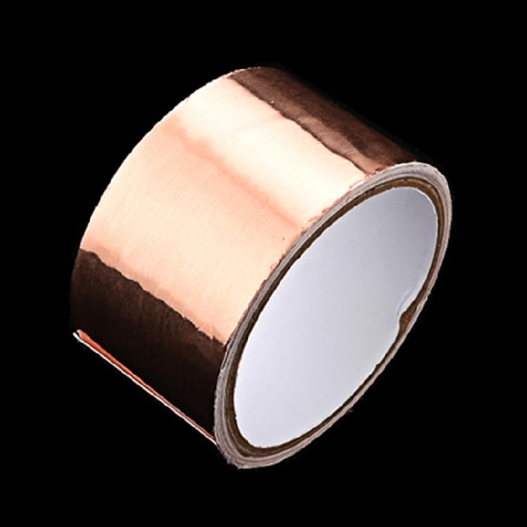 Медная фольгированная лента Гитарная лента для защиты от электромагнитных помех Электрический ремонт Заземление Клейкая