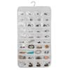 1pc 80 Pockets Jewelry Storage Bag Non-woven Fabric Hanging Women Jewelry Organizer Earrings Necklace Ring Display Holder
