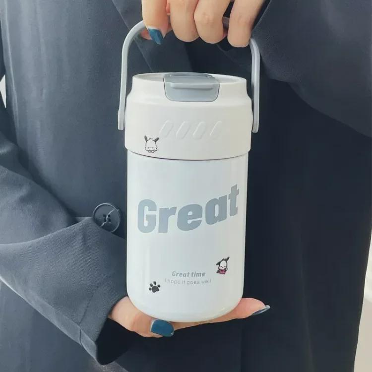 Innovative 316 Stainless Steel Straw Thermos: Portable Tea-Separation Vacuum Cup for Flowers and Tea