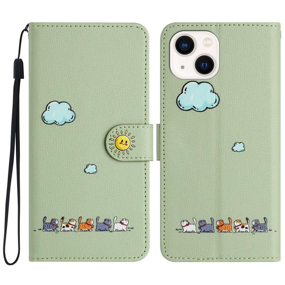 Чехол для iPhone 11 13 Cute Cat Phone Case для iPhone 16 15 14 13 12 11 Pro Max X XR 7 8 Plus SE Cases Leather Wallet Flip Back Cover