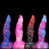 Yan Beast Mixed Color Liquid Silicone Oversized Realistic Simulation Phallus Dildo Female Sex Toys