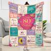 Celebrating 80 Years Of Excellence Flannel Blanket-Soft and Suitable for Sofas,Beds,Offices,Travel,All Seasons,Great Gift for Holidays and Birthdays.