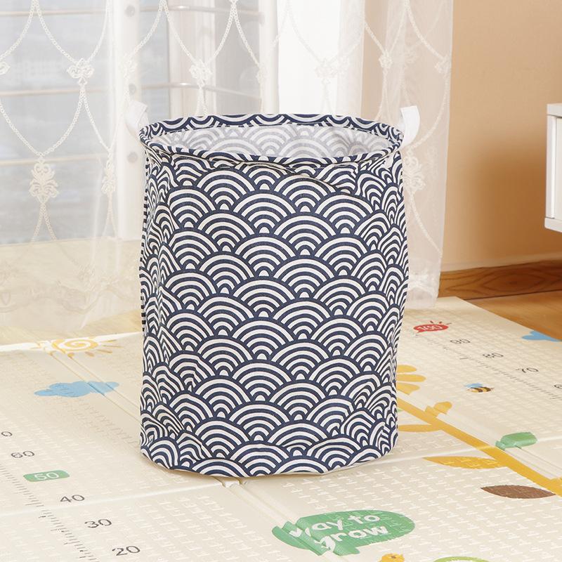 Large Capacity Fabric Laundry Basket Folding Waterproof Clothes Storage Basket Home Children Toy Sundries Storage Bag Organizer