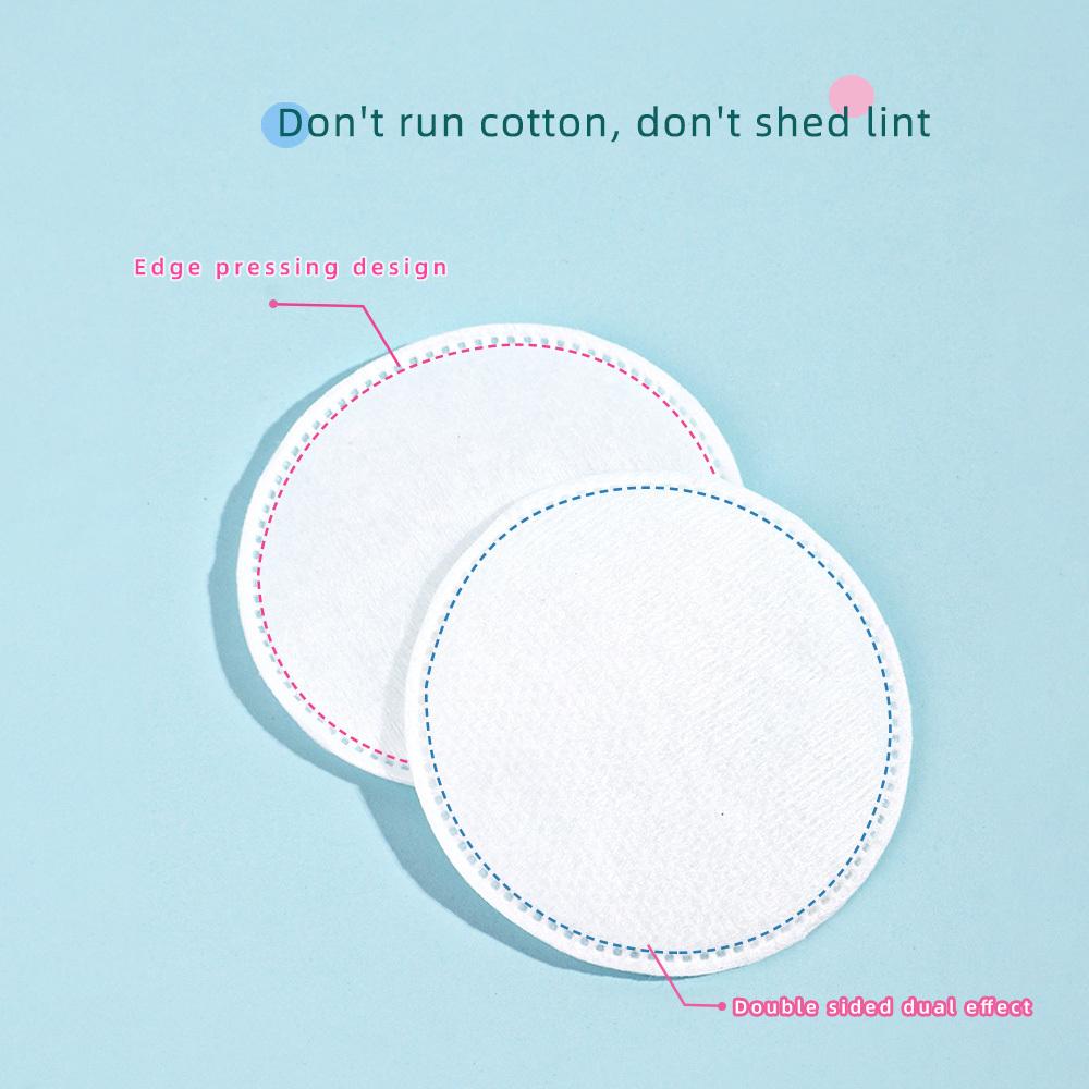 100 шт. мягких и дышащих круглых дисков для снятия макияжа, двухсторонние текстурированные ватные диски, используются для ежедневного очищения лица