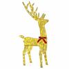 Reindeer Family Set of 3 Warm White Fabric 68 x 26 x 127 cm